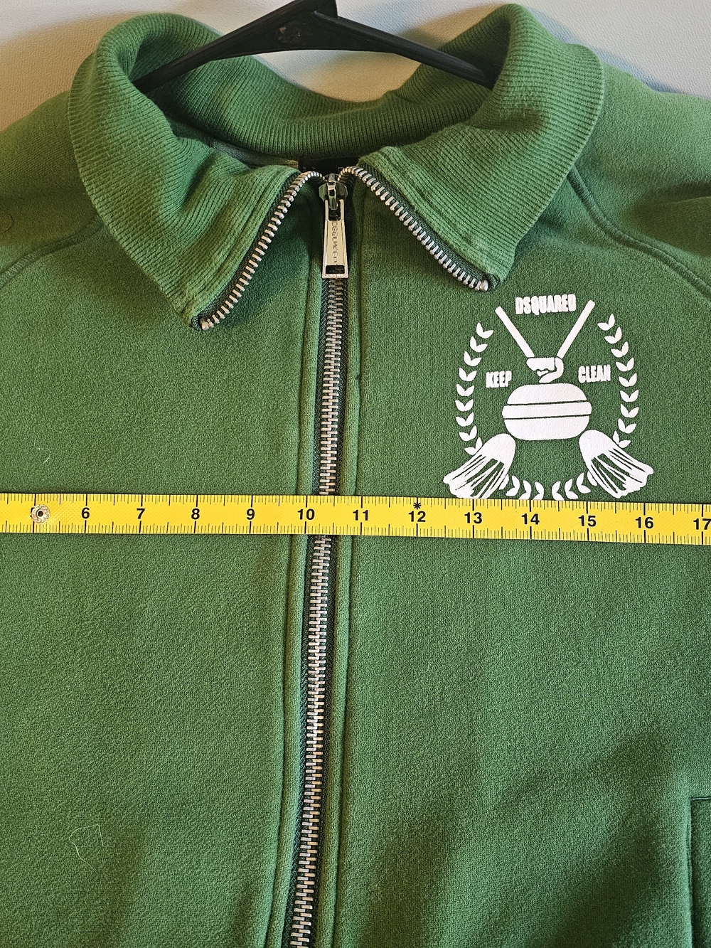Dsquared2 Green Zip-Front Men's Jacket - Picture 2 of 3